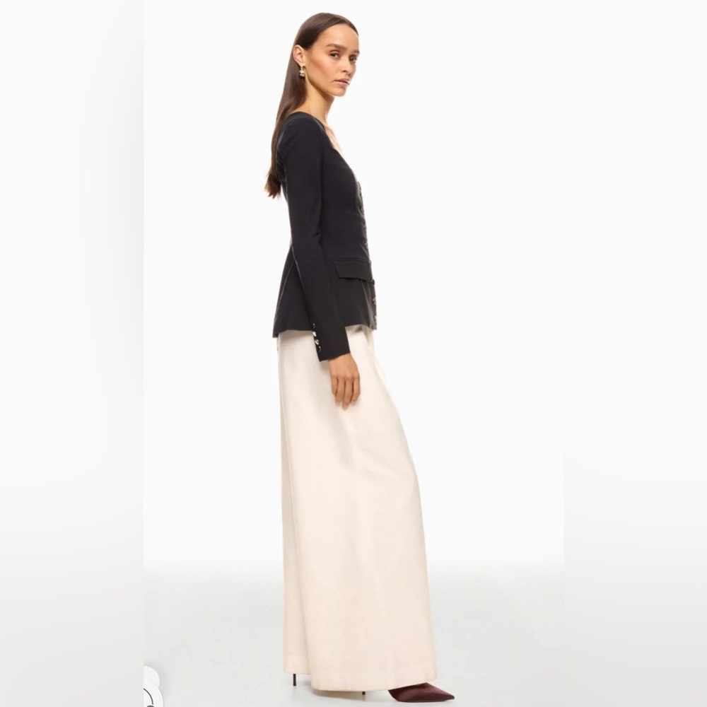Boatneck Peplum Blazer in Black - Picture 8 of 10